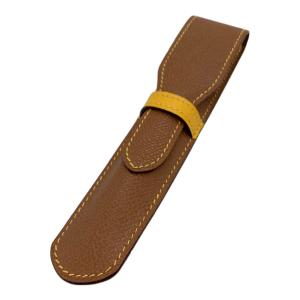 HERMES (エルメス) ペンケース □G ブラウン クシュベル