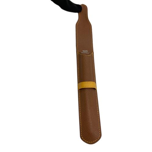 HERMES (エルメス) ペンケース □G ブラウン クシュベル