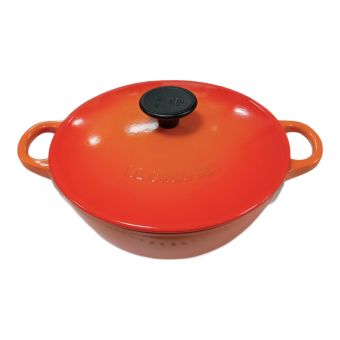 LE CREUSET (ルクルーゼ) 両手鍋 18cm オレンジ