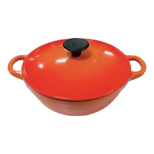 LE CREUSET (ルクルーゼ) 両手鍋 18cm オレンジ