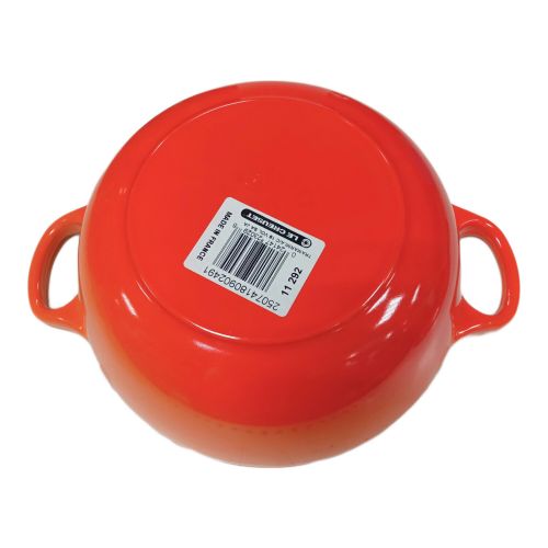 LE CREUSET (ルクルーゼ) 両手鍋 18cm オレンジ