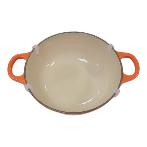 LE CREUSET (ルクルーゼ) 両手鍋 18cm オレンジ