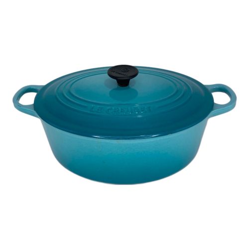 LE CREUSET (ルクルーゼ) ココットオーバル カリビアンブルー 25cm