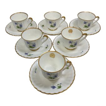 Noritake (ノリタケ) デミタスカップ&ソーサー すみれ 6Pセット