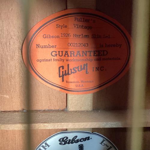 GIBSON (ギブソン) アコースティックギター L-1 FULLER'S VINTAGE 1926 HARLEM SLIM