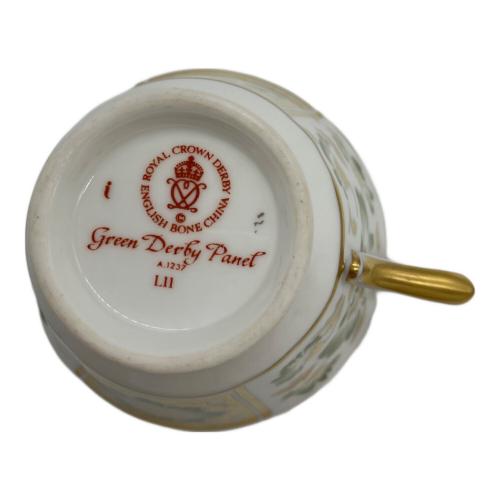 ROYAL CROWN DERBY (ロイヤルクラウンダービー) カップ&ソーサー グリーンダービーパネル