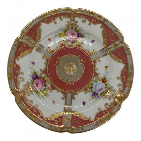 オールドノリタケ　カップ＆ソーサー　プレート　トリオ　薔薇 Noritake (ノリタケ) カップ&ソーサー・ケーキプレート 金盛り薔薇文