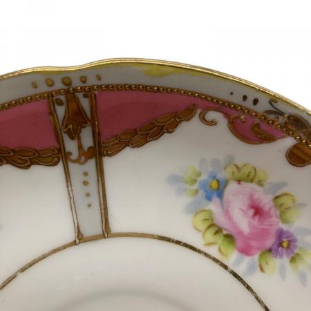 Noritake (ノリタケ) カップ&ソーサー・ケーキプレート 金盛り薔薇文