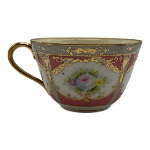 Noritake (ノリタケ) カップ&ソーサー・ケーキプレート 金盛り薔薇文トリオ  オールドノリタケ