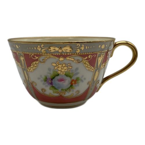 Noritake (ノリタケ) カップ&ソーサー・ケーキプレート 金盛り薔薇文トリオ  オールドノリタケ
