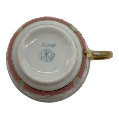 Noritake (ノリタケ) カップ&ソーサー・ケーキプレート 金盛り薔薇文トリオ  オールドノリタケ