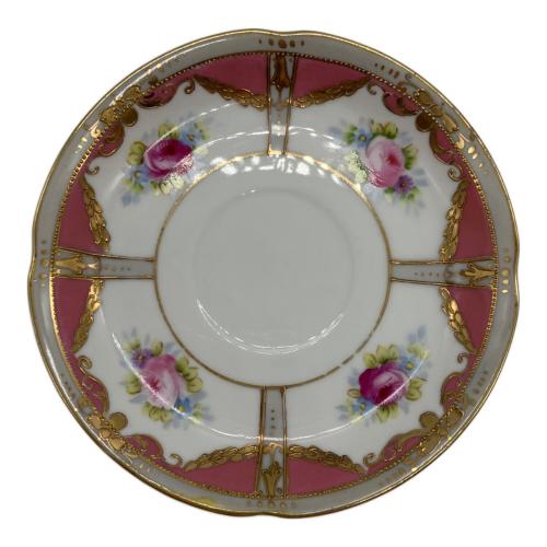 Noritake (ノリタケ) カップ&ソーサー・ケーキプレート 金盛り薔薇文トリオ  オールドノリタケ