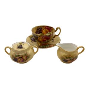 Aynsley (エインズレイ) カップ&ソーサー＆シュガーポット＆ミルクポット オーチャードゴールド