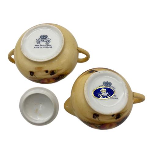Aynsley (エインズレイ) カップ&ソーサー＆シュガーポット＆ミルクポット オーチャードゴールド