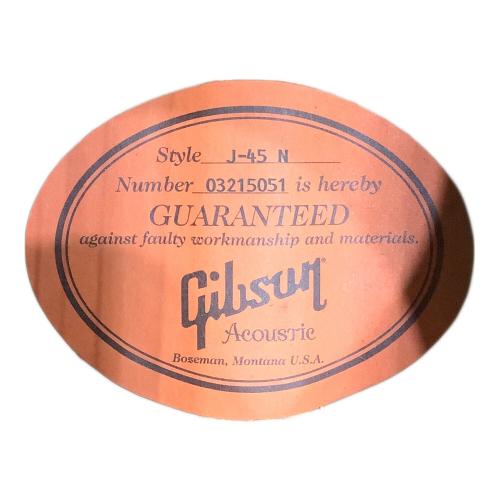 GIBSON (ギブソン) エレアコギター J-45 N 2005年製 ペグGOTHO交換/ブリッジピンブラス製に交換