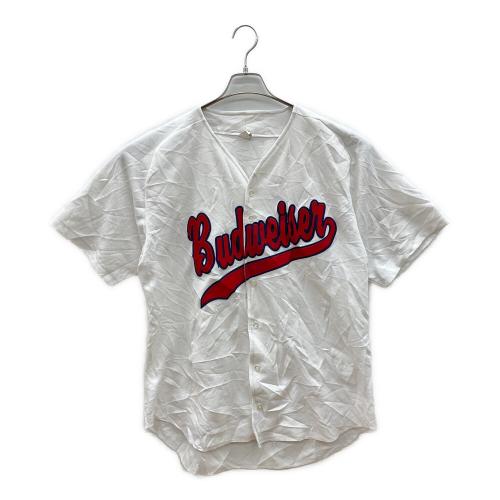 DON ALLESON ATHLETIC Budweiser 90sベースボールシャツ USA製 古着 メンズ SIZE L ホワイト