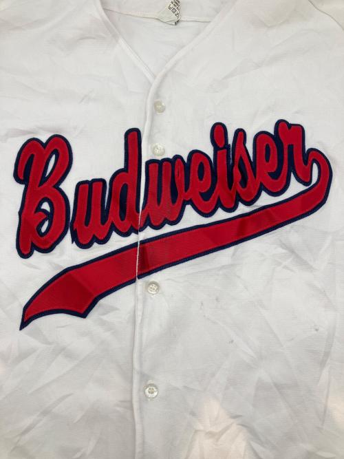 DON ALLESON ATHLETIC Budweiser 90sベースボールシャツ USA製 古着 メンズ SIZE L ホワイト