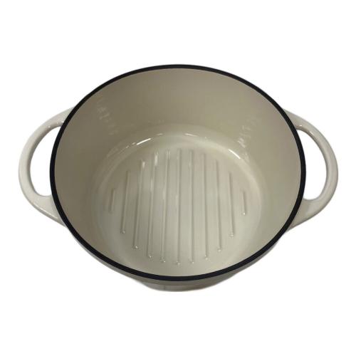 VERMICULAR (バーミキュラ) 両手鍋 SIZE 22cm アイボリー Oven Pot Round