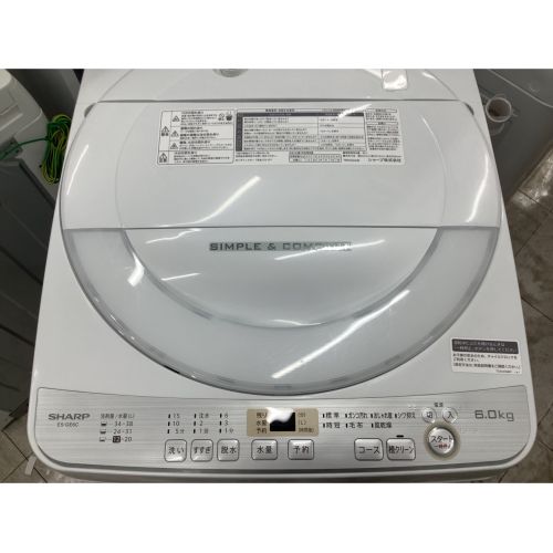 SHARP　シャープ　全自動洗濯機　ES-GE6C-W　2019年製　6㎏【トレファク上福岡】 SHARP (シャープ) 全自動洗濯機 162 6.0kg ES-GE6C 2019年製 50Hz