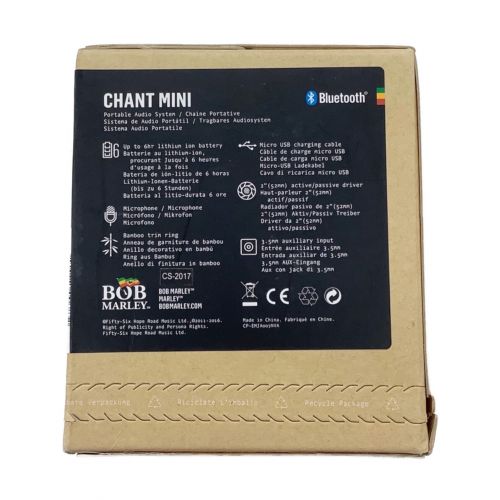 MARLEY (マリー) Bluetooth対応スピーカー CHANT MINI