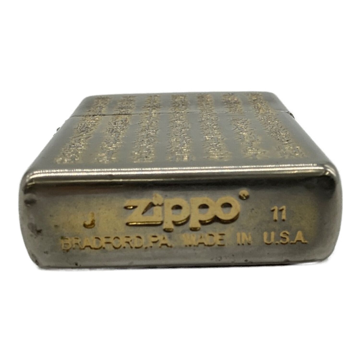 ZIPPO 般若心経 真鍮古美 5面逆エッチング加工 ゴールド ジッポ ライター