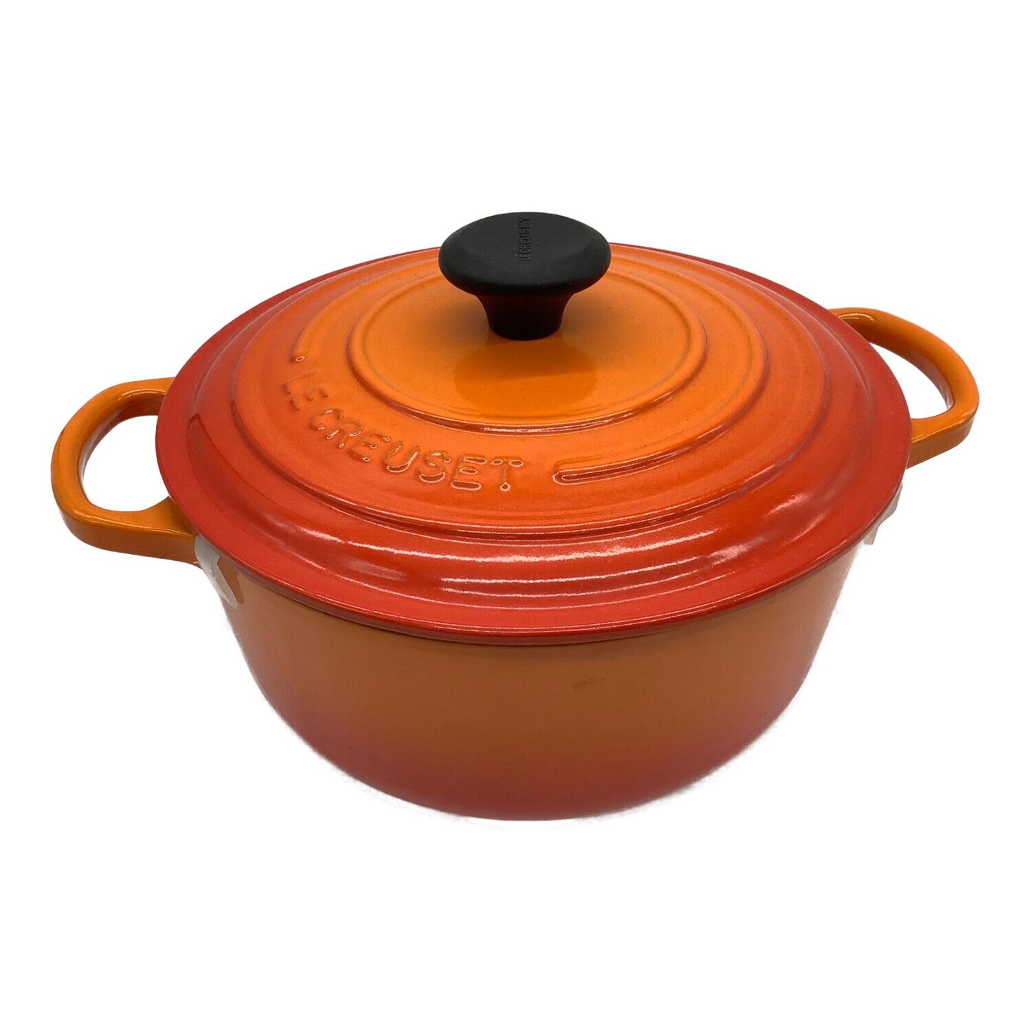 LE CREUSET (ルクルーゼ) 両手鍋 オレンジ ココット・ロンド 20cm