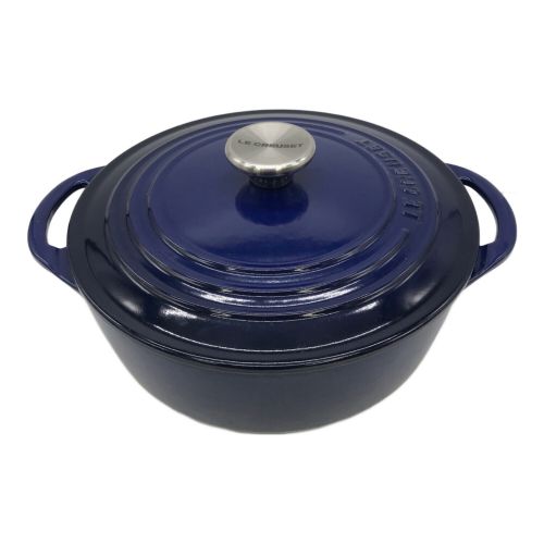 LE CREUSET (ルクルーゼ) 鋳造両手鍋 インディゴ 22cm