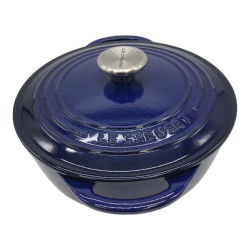 LE CREUSET (ルクルーゼ) 鋳造両手鍋 インディゴ 22cm