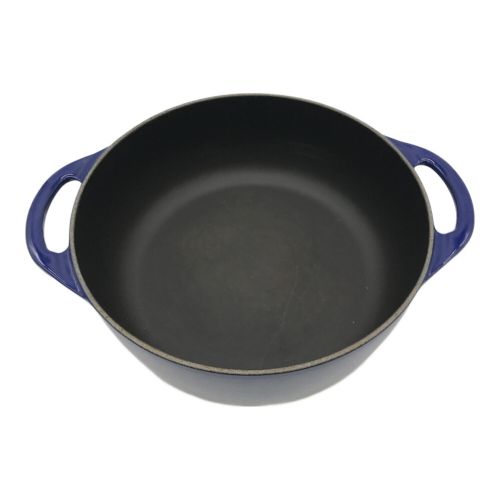 LE CREUSET (ルクルーゼ) 鋳造両手鍋 インディゴ 22cm