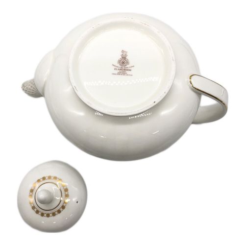 ROYAL DOULTON (ロイヤルドルトン) ポット・クリーマー・シュガーポット3点セット ホワイト CLARENDON