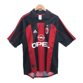 adidas (アディダス) ユニフォーム メンズ SIZE 2XO ブラック×レッド ACミラン 国旗タグ AZH001