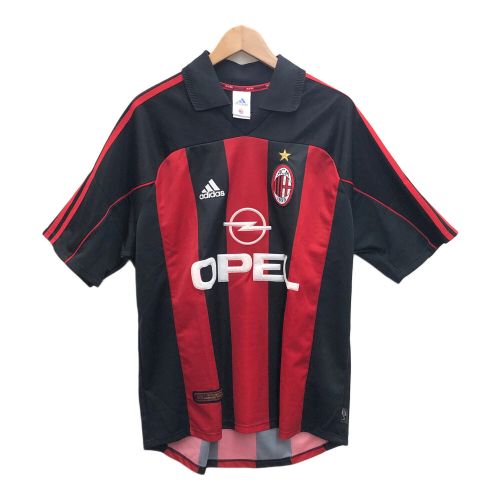 adidas (アディダス) ユニフォーム メンズ SIZE 2XO ブラック×レッド ACミラン 国旗タグ AZH001