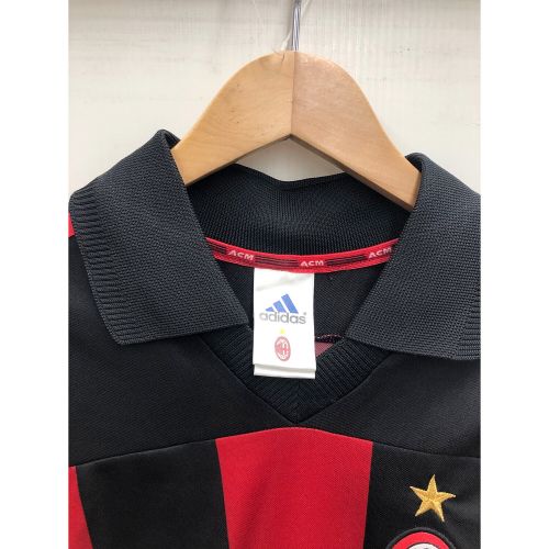 adidas (アディダス) ユニフォーム メンズ SIZE 2XO ブラック×レッド ACミラン 国旗タグ AZH001