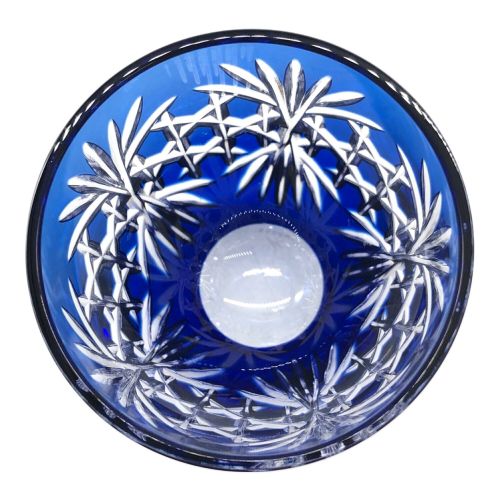 KAGAMI CRYSTAL (カガミクリスタル) 冷酒江戸切子グラス 笹っ葉に斜十文字 ペア