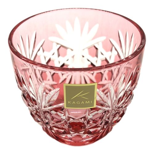 KAGAMI CRYSTAL (カガミクリスタル) 冷酒江戸切子グラス 笹っ葉に斜十文字 ペア