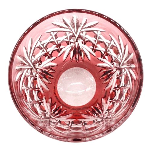 KAGAMI CRYSTAL (カガミクリスタル) 冷酒江戸切子グラス 笹っ葉に斜十文字 ペア