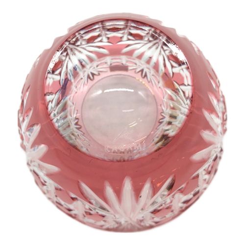 KAGAMI CRYSTAL (カガミクリスタル) 冷酒江戸切子グラス 笹っ葉に斜十文字 ペア