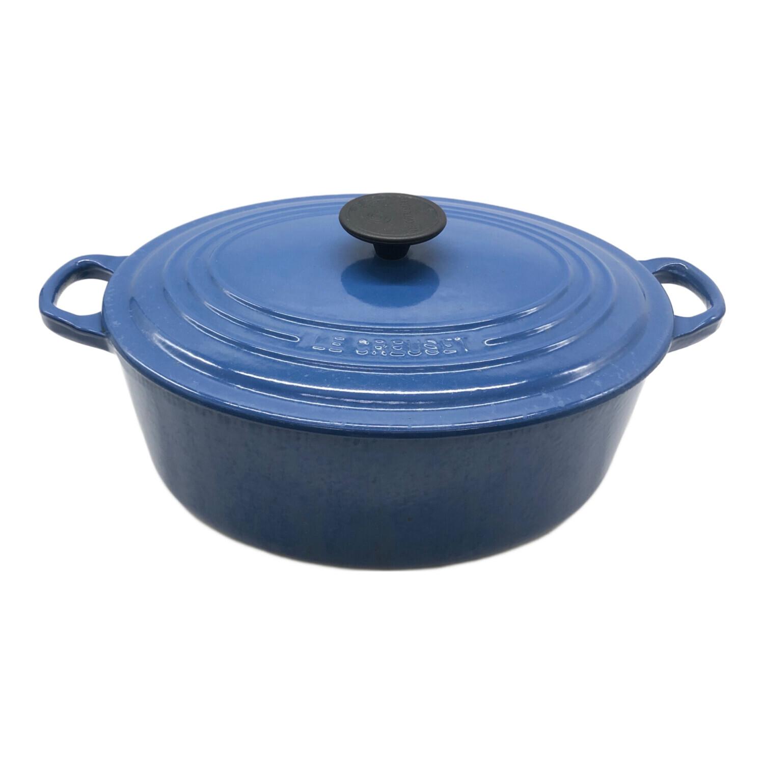 ル・クルーゼ 】オーバル 鍋 29cm ブルー 調理器具/】 ル・クルーゼ