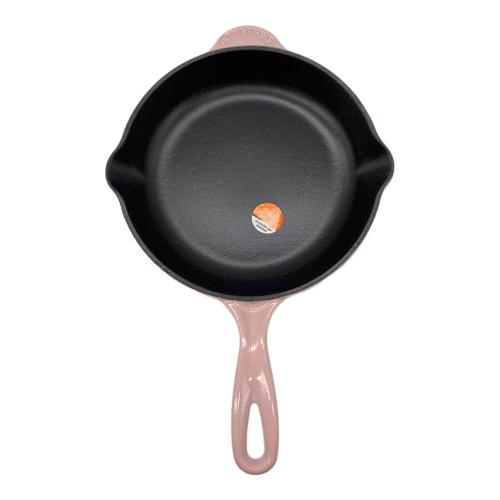 LE CREUSET (ルクルーゼ) ホーロースキレット 20㎝ ピンク 箱付き