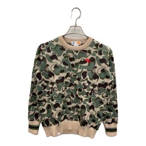 MUNSING WEAR (マンシングウェア) ゴルフウェア(トップス) レディース SIZE M ベージュ×カーキ セーター カモフラージュ MEWWJL03P