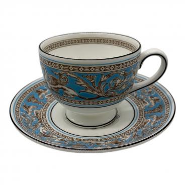 ウェッジウッド コロンビア セージグリーン◇ポット カップ＆ソーサー 黒壺 Wedgwood (ウェッジウッド) カップ&ソーサー 黒壺刻印 イングランド製