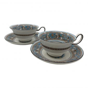 Wedgwood (ウェッジウッド) カップ&ソーサー フロレンティーン・ターコイズ 2Pセット