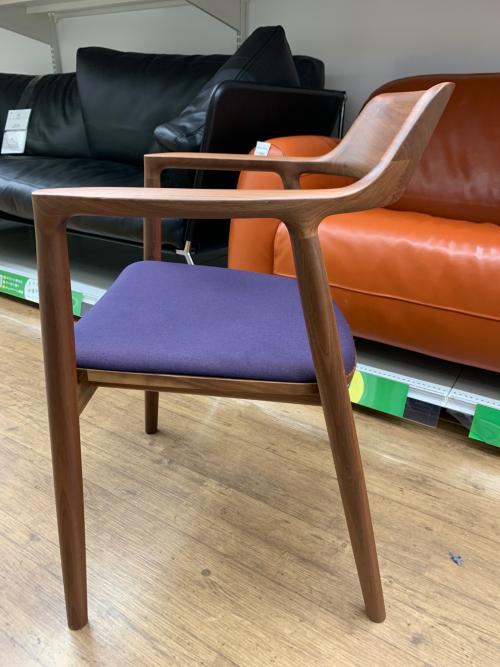 MARUNI (マルニ) ダイニングチェアー ブラウン×パープル 331 アームチェア 木製 HIROSHIMA