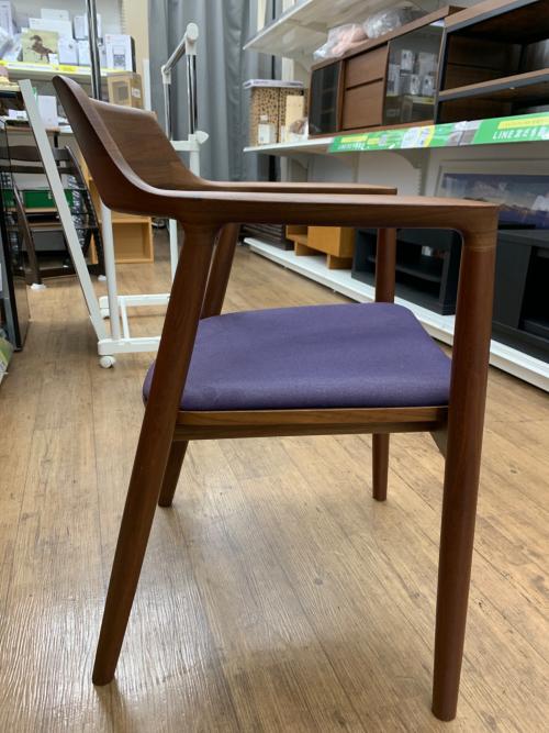 MARUNI (マルニ) ダイニングチェアー ブラウン×パープル 331 アームチェア 木製 HIROSHIMA