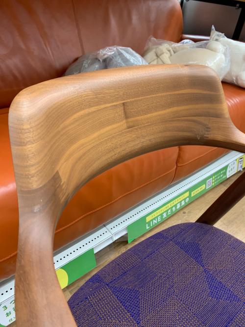 MARUNI (マルニ) ダイニングチェアー ブラウン×パープル 331 アームチェア 木製 HIROSHIMA