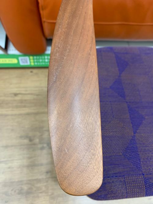 MARUNI (マルニ) ダイニングチェアー ブラウン×パープル 331 アームチェア 木製 HIROSHIMA