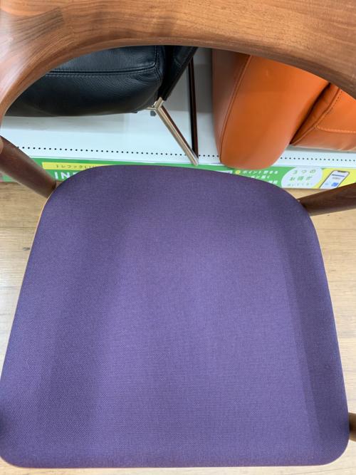 MARUNI (マルニ) ダイニングチェアー ブラウン×パープル 331 アームチェア 木製 HIROSHIMA