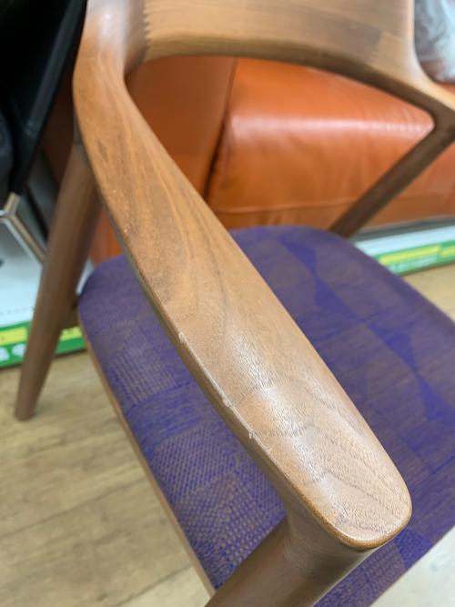 MARUNI (マルニ) ダイニングチェアー ブラウン×パープル 331 アームチェア 木製 HIROSHIMA