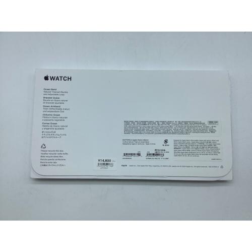 Apple (アップル) applewatchバンド 49mmケース用オーシャンバンド MXTF3FE/A アイスブルー ナチュラルチタニウム