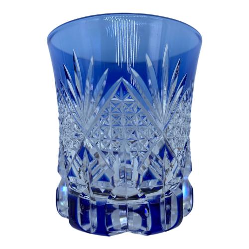 切子 ミニロックグラス ブルー